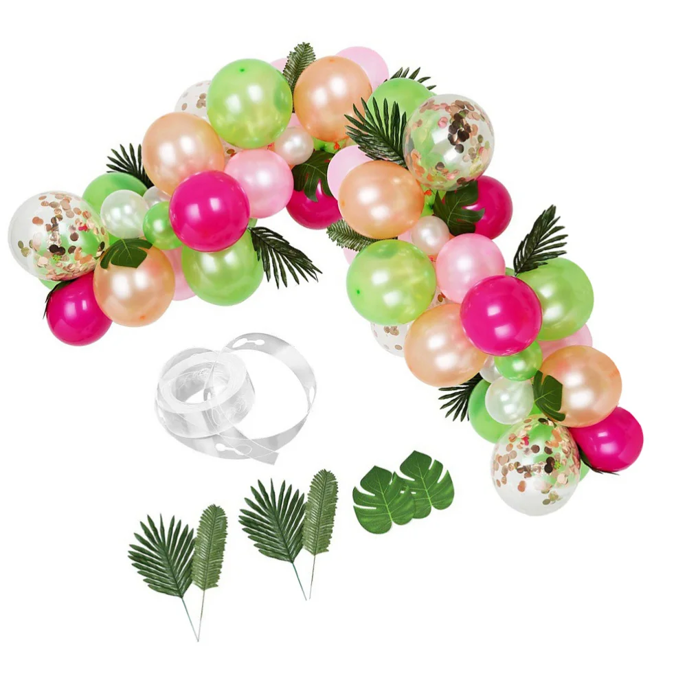 

85pcs/Set Hawaiian Birthday Latex Balloons Arch Party Balloons Kit Photo Props
