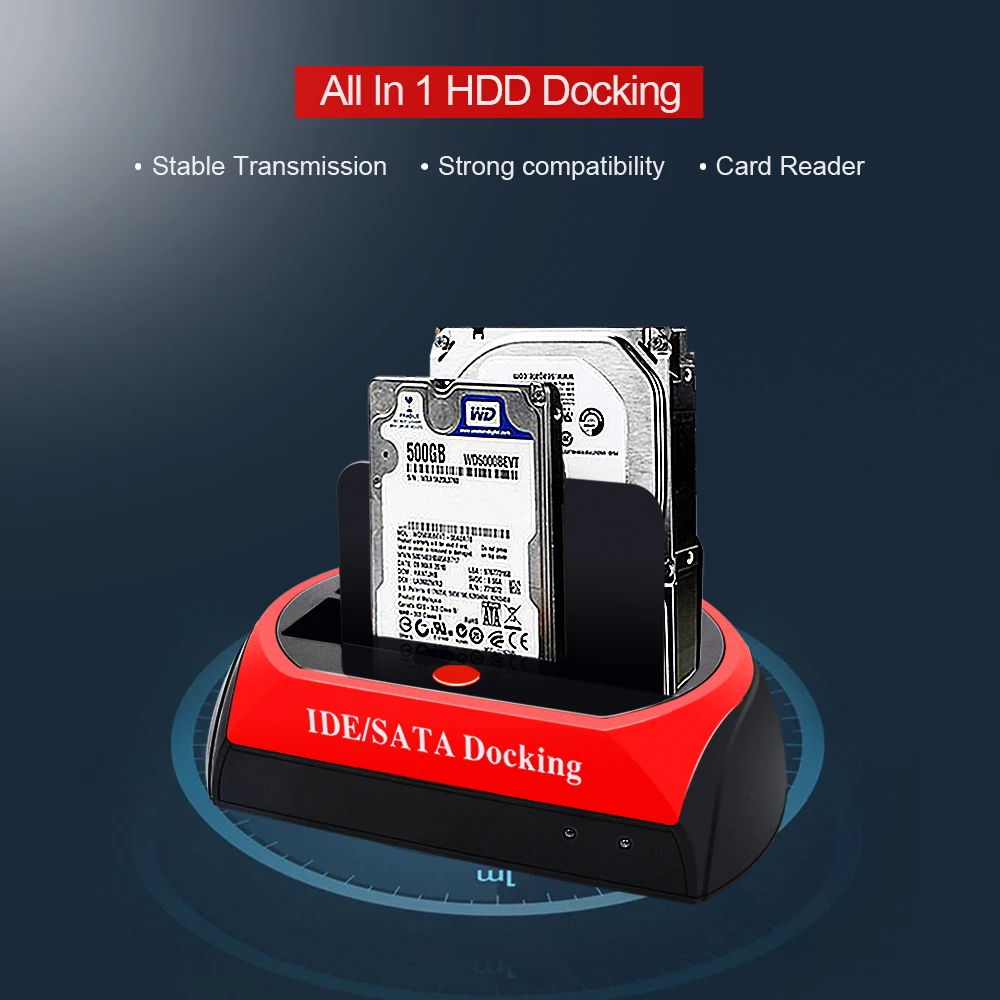 Док-станция для HDD Все в 1 Двойная док-станция HD IDE SATA к USB 2 0 5 &quot3 5" внешний бокс