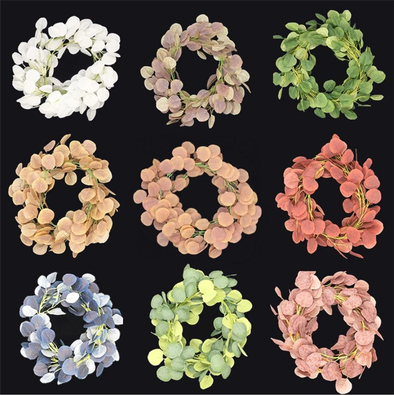 2 м искусственная гирлянда эвкалипта длинный лист растения зелени листва Декор