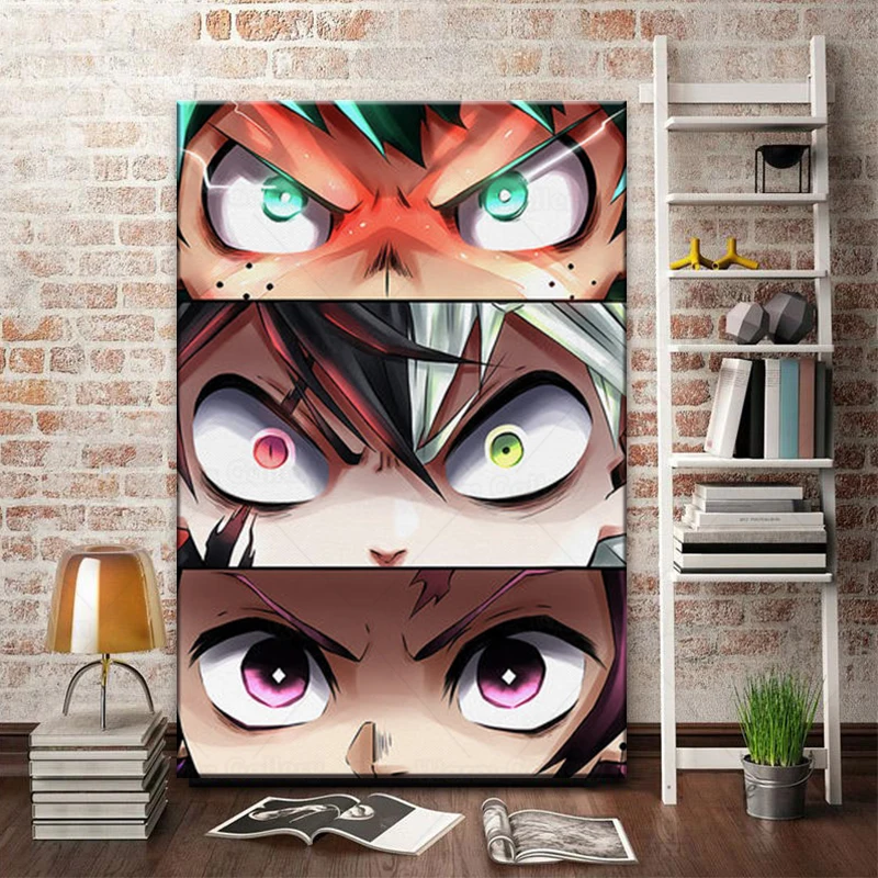 Декоративный фон на холсте с изображением аниме рассекающие демонов | Дом и сад