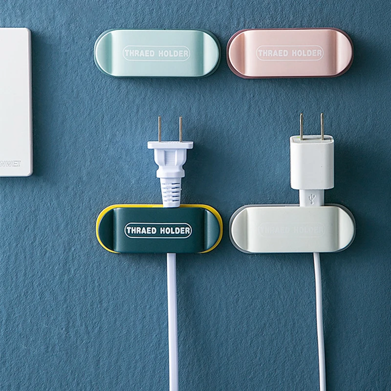 

Plug Cable Holder Clip Gray Self Adhesive Cable Management Cord Organizer Clip Organizing PC Desktop USB Mouse Cable Wire Office