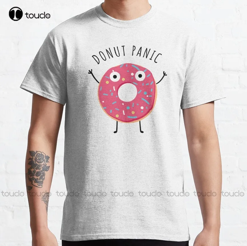 

Donut Panic | Ella'S Shirt Classic T-Shirt Men'S Novelty T-Shirts Custom Aldult Teen Unisex Digital Printing Tee Shirt Classic