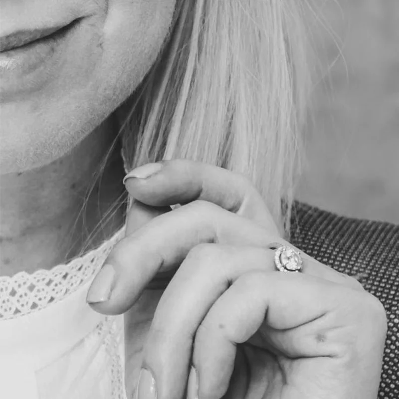 Женское Обручальное Кольцо NiceGems обручальное кольцо из муассанита с ореолом 1