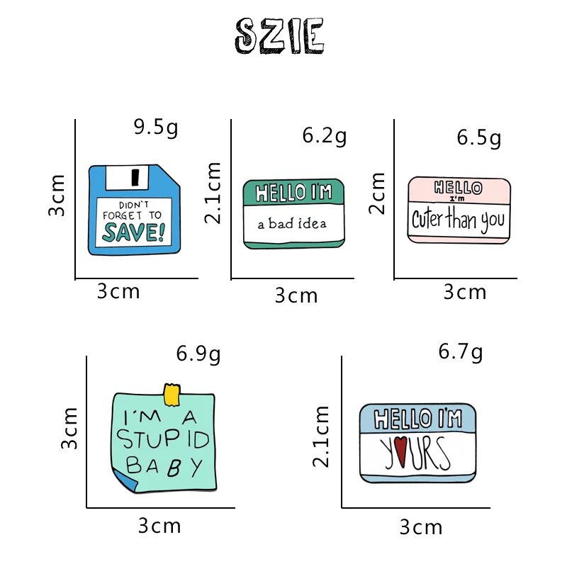 Cute Note Brooches Daily Plan Save Paper Memo Message Icon Lapel Enamel Pin Funny Cartoon Pins For Women Men Shirt Badge Jewelry