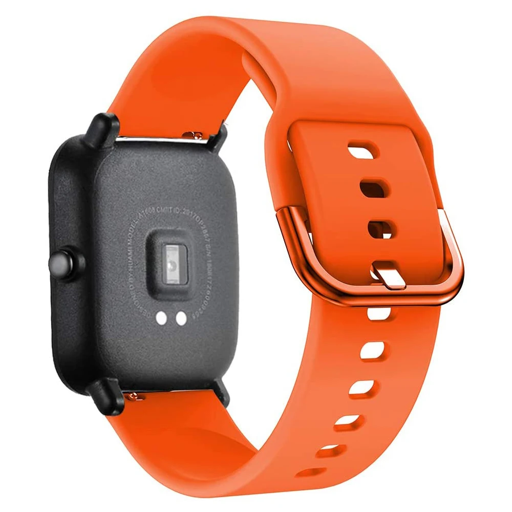 20mm/22mm Silicone band For Amazfit GTS/2/3/2e/GTS2 Mini/GTR 42mm/47mm/GTR2/2e/stratos Watch Bracelet Amazfit bip strap