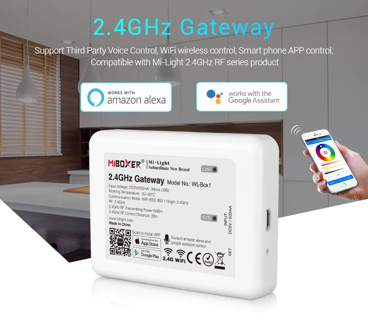 LED Mi.light RGB + белый теплый CCT беспроводной контроллер Wifi 4 0 IBOX 2 совместимое