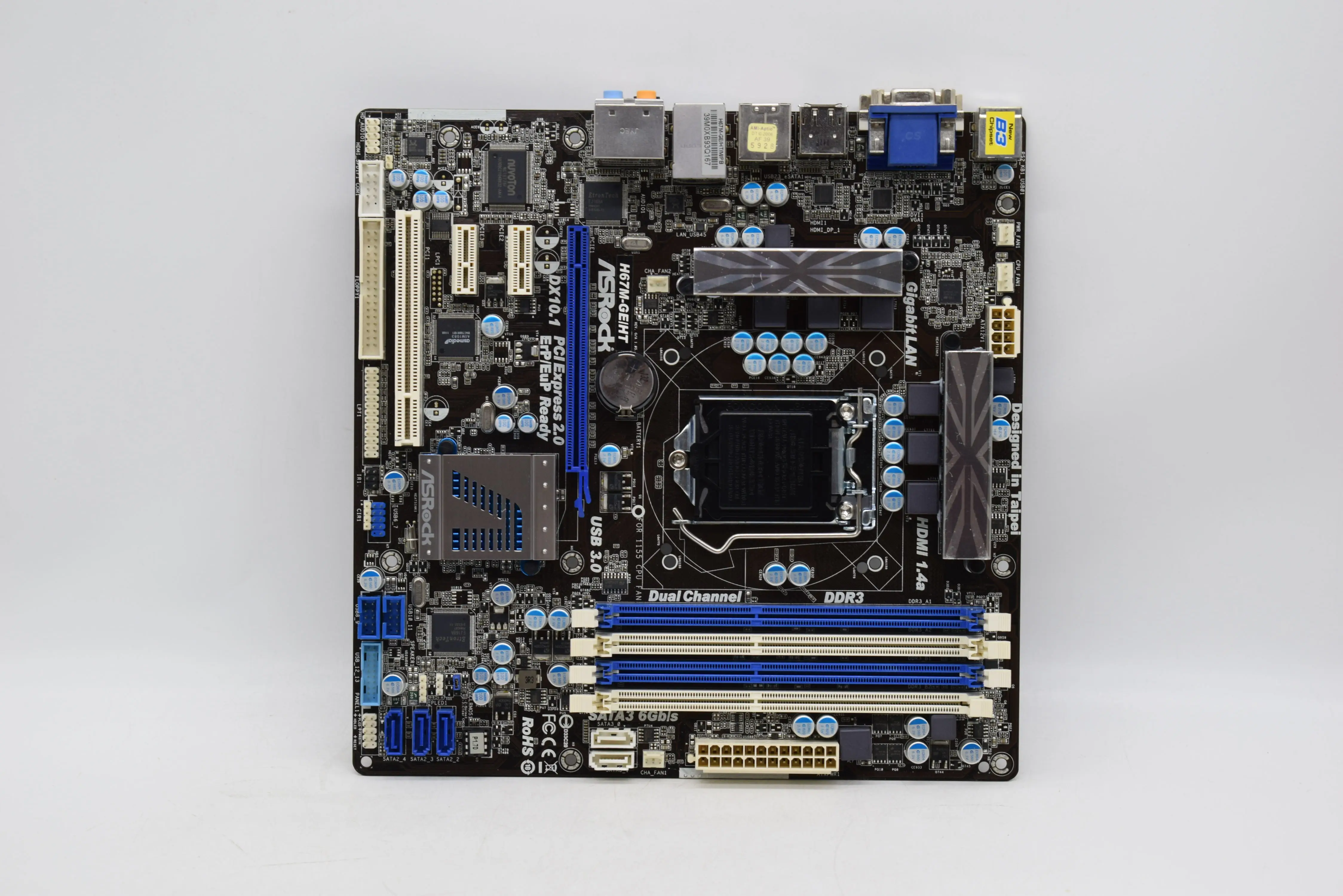 

Для материнской платы ASRock H67M-GE/«камень, ножницы, бумага» оригинальная материнская плата DDR3 LGA 1155 модель Intel H67 SATA3 Core i7 i5 i3 USB 3,0 HDMI для рабочего ...