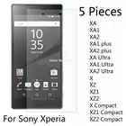 Закаленное стекло для Sony Xperia XA XA1 XA2 Plus Ultra, Защитная пленка для экрана Sony X XZ XZ1 XZ2, компактное, 5 шт.