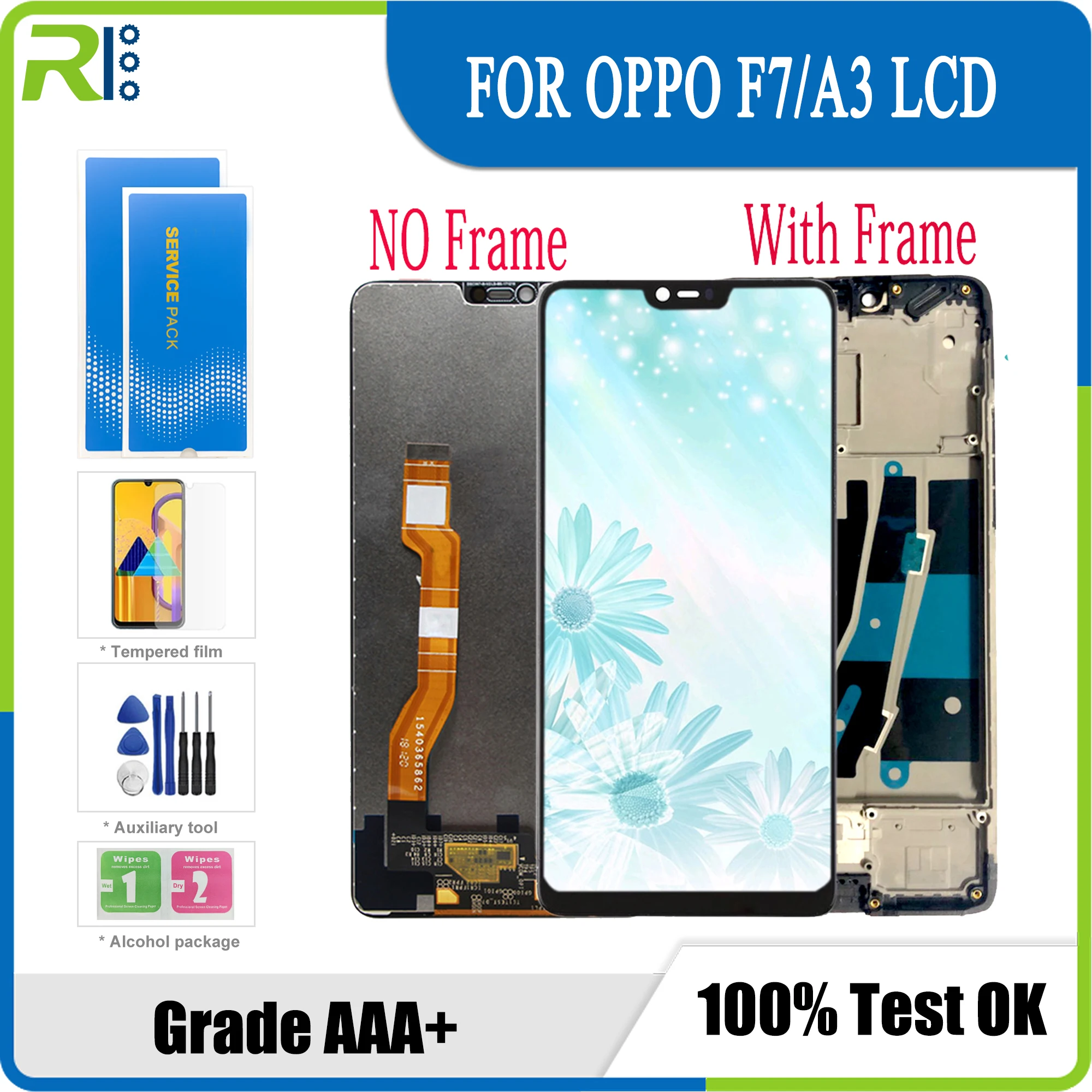 

ЖК-дисплей 6,23 "F7 для OPPO A3, ЖК-дисплей CPH1819 CPH1821 кодирующий преобразователь сенсорного экрана в сборе, замена для OPPO F7