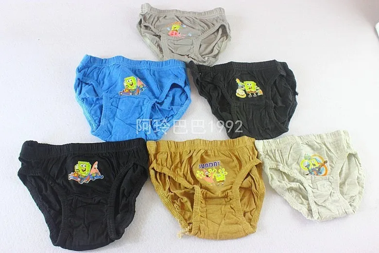 6 шт./лот Трусы боксеры для мальчиков Детское нижнее белье из хлопка с
