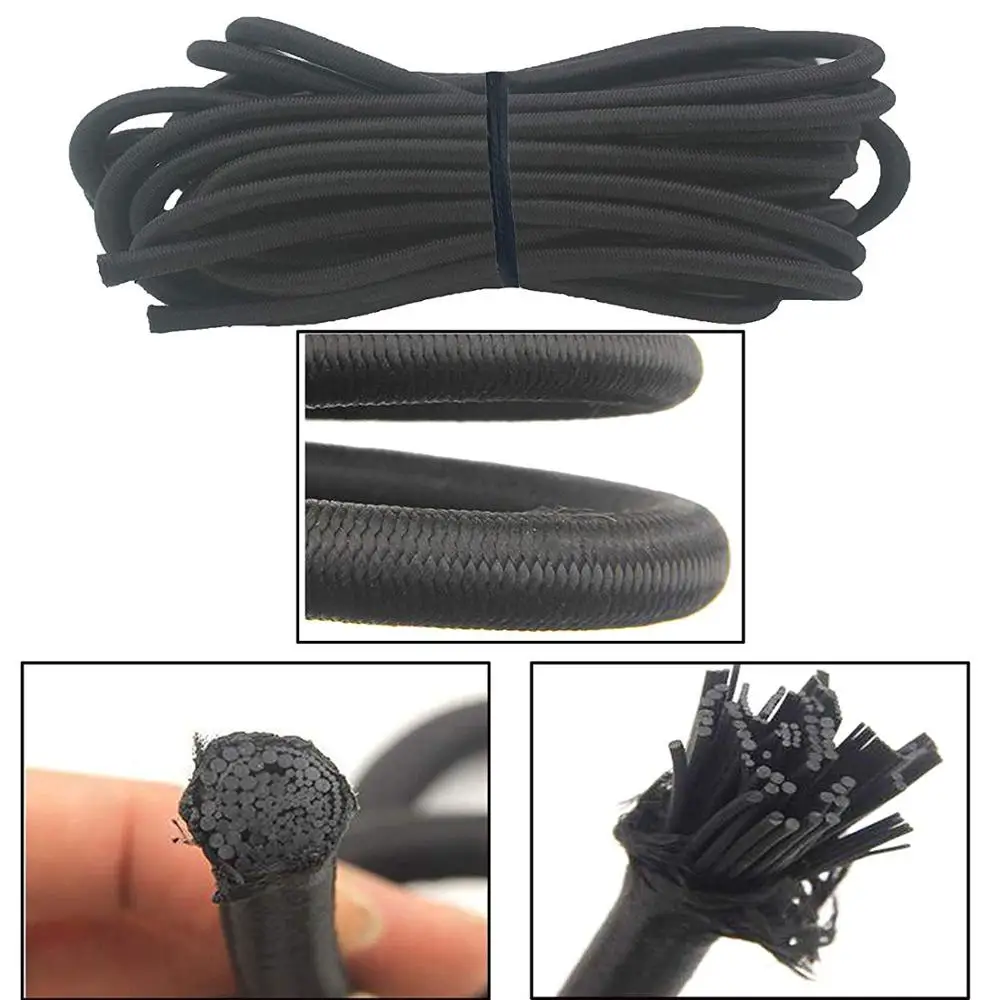 6/PK 1/4 "крючки для конца шнура банджи + (1/4 дюйма X 20 футов) ударный шнур эластичный