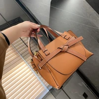 lychee cowhide design large capacity womens handbag genuine leather female 2 size solid shopping tote bag ladies party bag