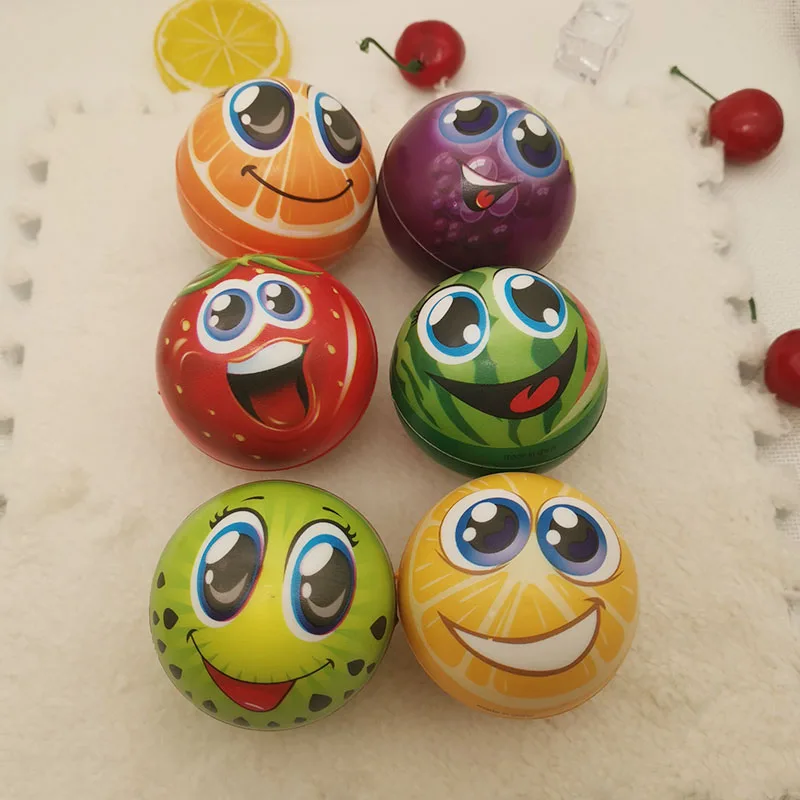 6pcs random color 6,3 см мягкая пена антистресс рельефные шарики для сжимания игрушки футбол, баскетбол, бейсбол, теннис забавные игрушки для детей 6 шт - Цвет: 6pcs random color