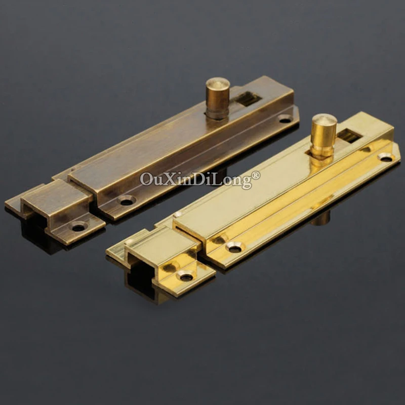 

Ретро Винтаж 2 шт. европейские Чистые латунные дверные болты скользящий болт защелка ворот дверные болты защелка дверной замок бочонок Болт