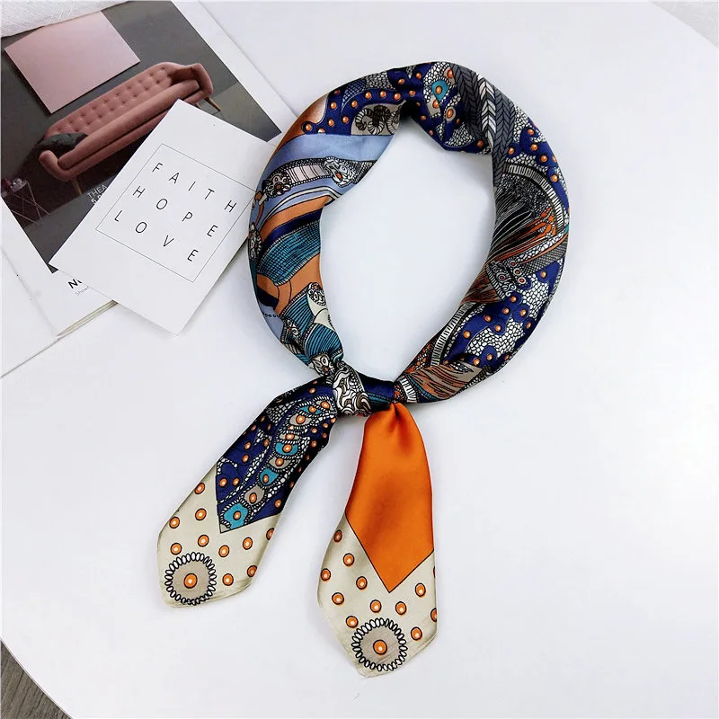 Роскошный бренд 70x70 см весна осень лето новый Ins ветер платок дикое украшение