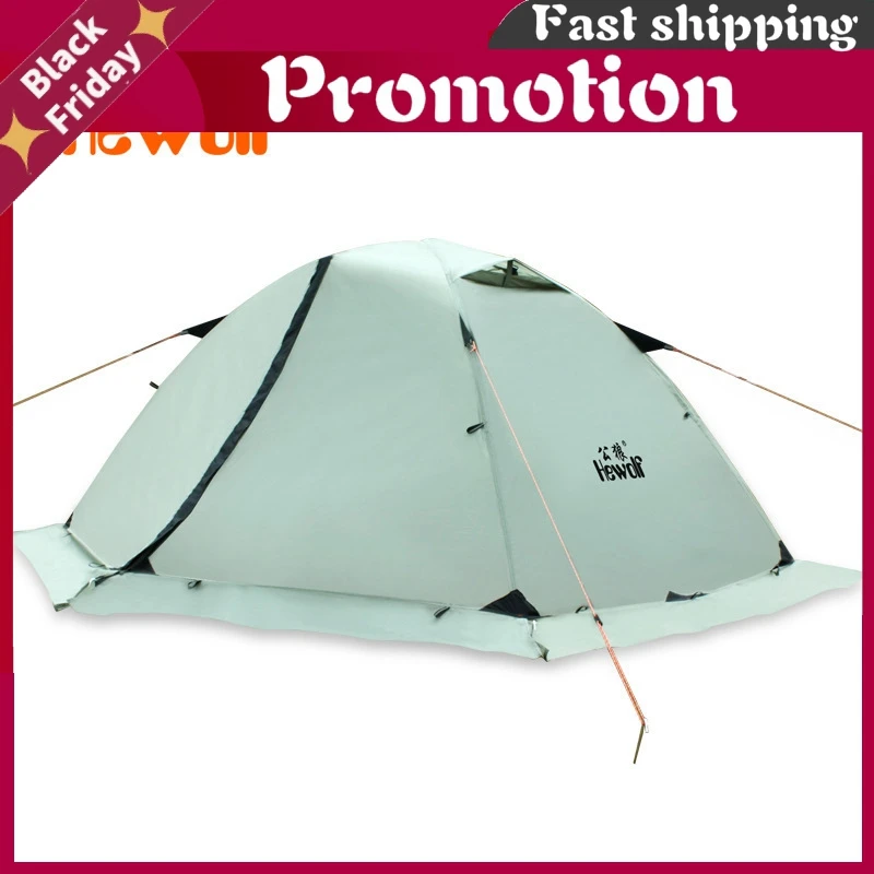Kaufen Hewolf 2 Person Wasserdicht Camping Zelt Für Erholung Im Freien Doppel Schicht 4 Jahreszeiten Wandern Angeln Strand Tourist Zelte