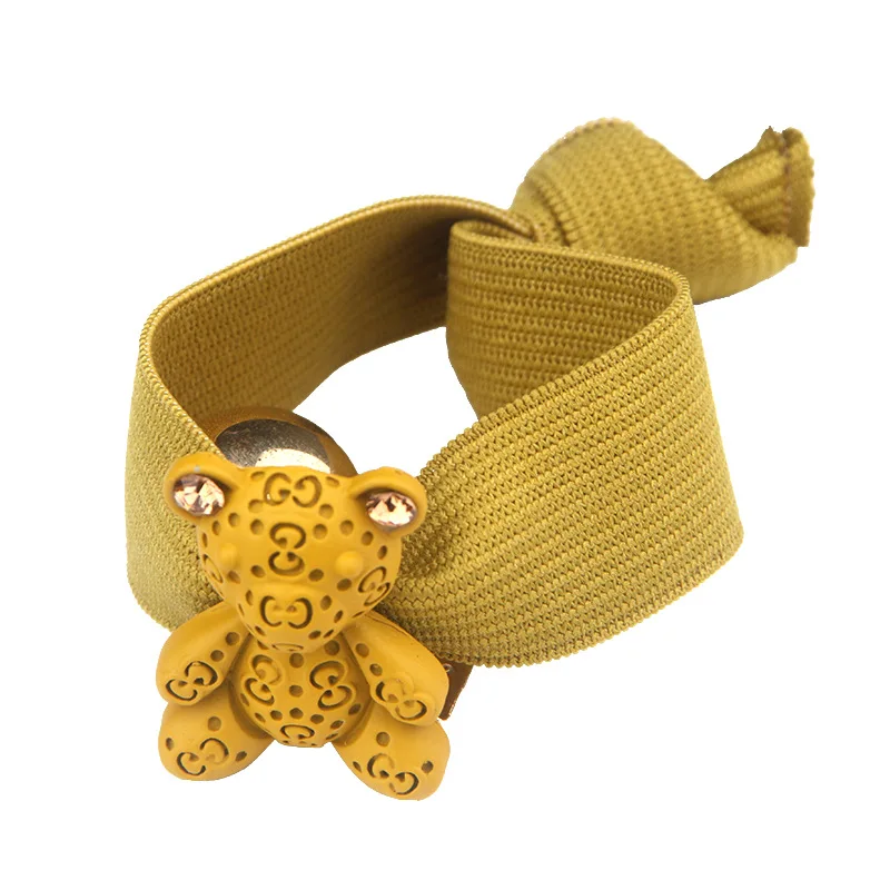 Candy-colored puppet bear metal color ball head rope high elastic rubber band hair cute girl child ring | Детская одежда и обувь