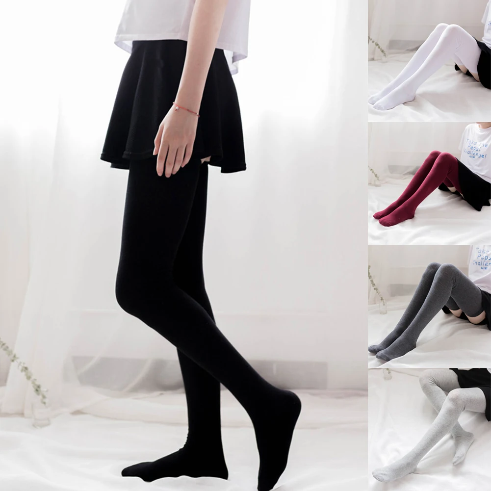 1 пара весенне осенние женские длинные гольфы теплые вязаные тонкие носки