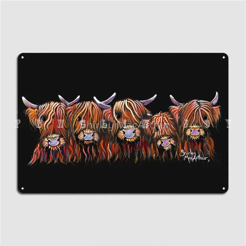 Шотландская горная пушистая корова пушистая связка коса металлический знак Настенный декор стена паб кухня винтажный жестяной знак плакат Шотландская горная пушистая корова пушистая связка коса металлический знак Настенный декор стена паб кухня винтажный жестяной знак плакат