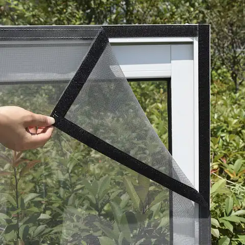 Заказная противомоскитная сетка для окна, защита от комаров, самоклеящаяся, Невидимая сетка для экрана, защита от москитных насекомых сетка...