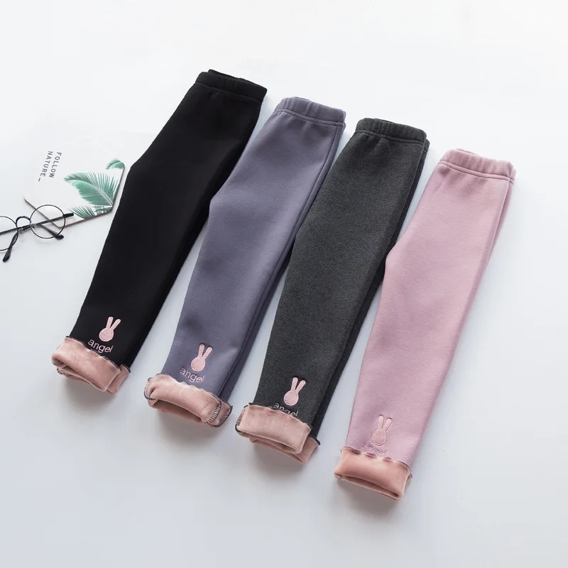 Зимние Детские Брюки Корейская версия детских брюк детские брюки с вышивкой