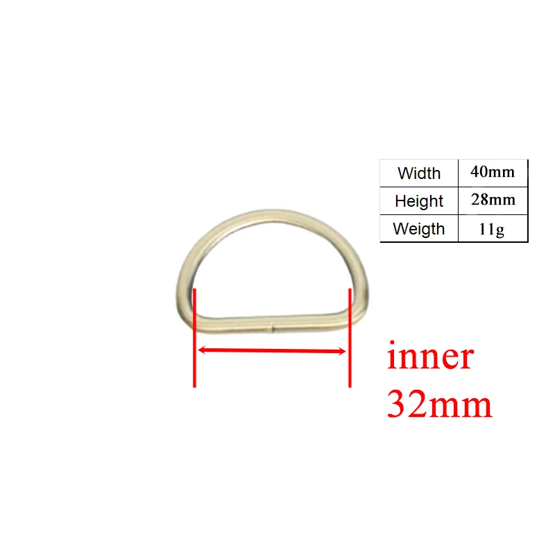 D-shaped buckle 30mm webbing DIY dog collar straps Bags backpack pet products accessories Zinc Alloy plated metal DK30QT | Дом и сад