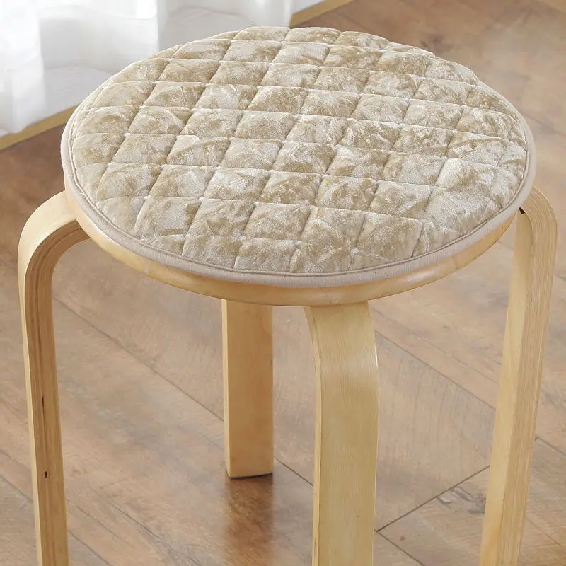 Winter Gold velvet Chair Pad Round Sponge Seat Dining Cushion Stool Fart Student dormitory | Дом и сад