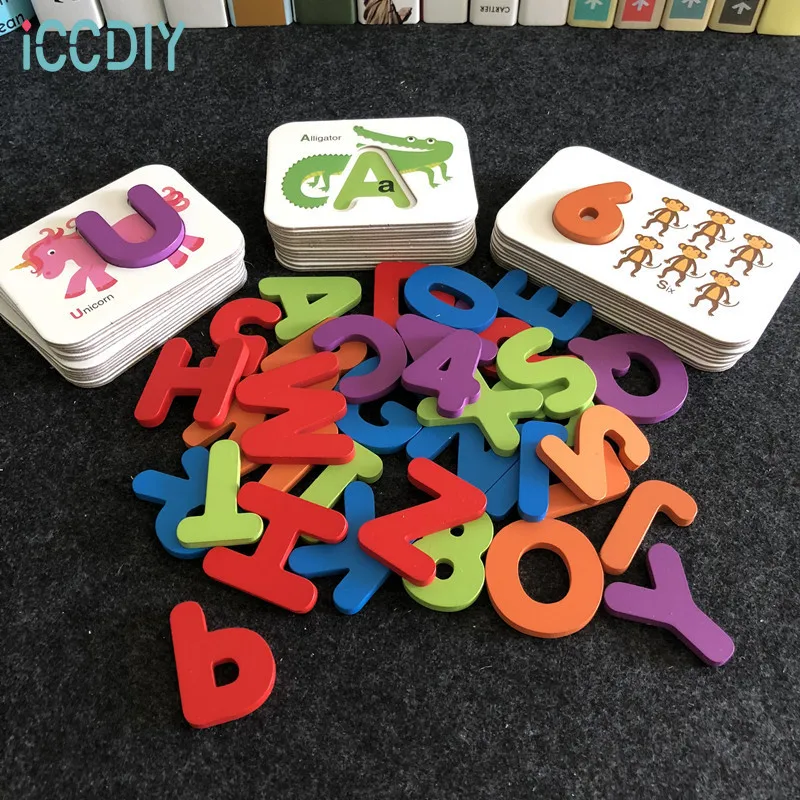 

Baby Early Education Puzzle Jigsaw Puzzle Children's Cognitive Teaching Aids Children Recognize Digital Letters Matching Puzzle