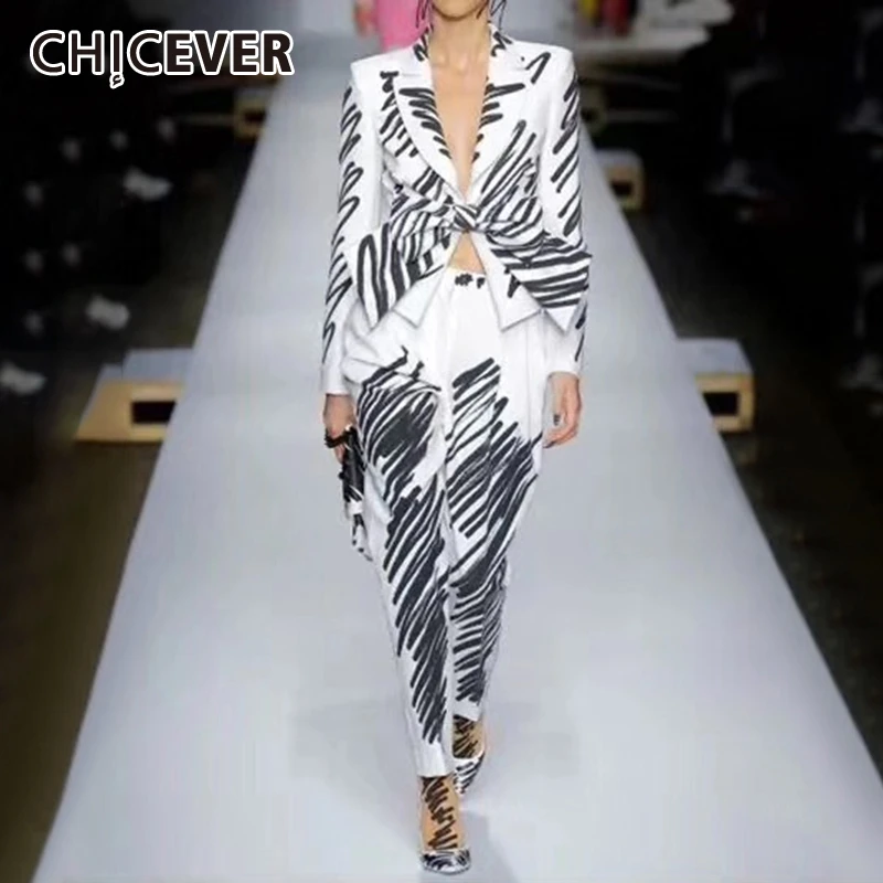 CHICEVER Летний Полосатый хит цвет комплект из двух предметов для женщин воротник с