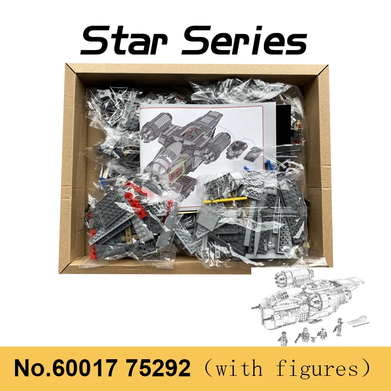 

60017 88802 1023Pcs The UCS Razor Crest Star Series Compatible With 75292 Building Blocks Bricks Wars Toys For Children Gifts