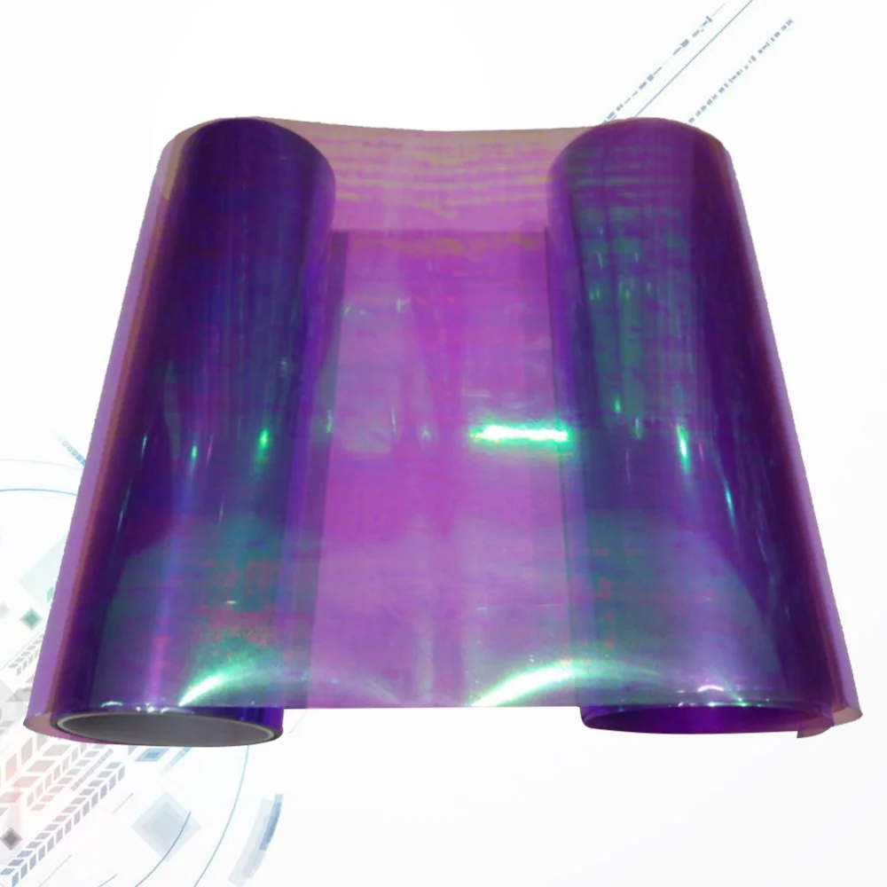 

30 x 210cm Auto Car Shiny Sticker Fog Light HeadLight Taillight Tint Vinyl Film Sheet Car Decoration Decals (Purple)