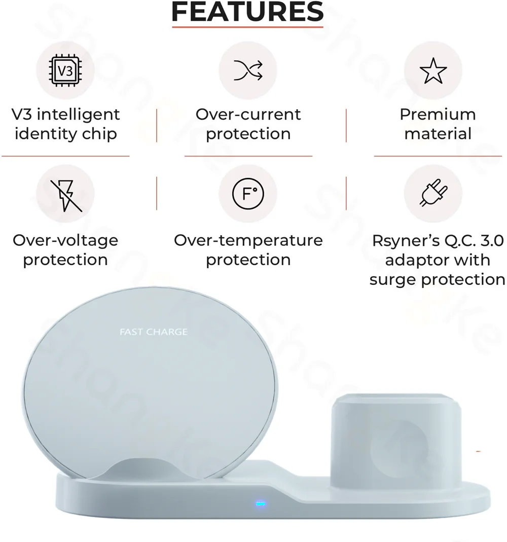 wireless charger stand for iphone airpods apple watch wirless charging dock station for apple watch series 5432 iphone 12 11 free global shipping