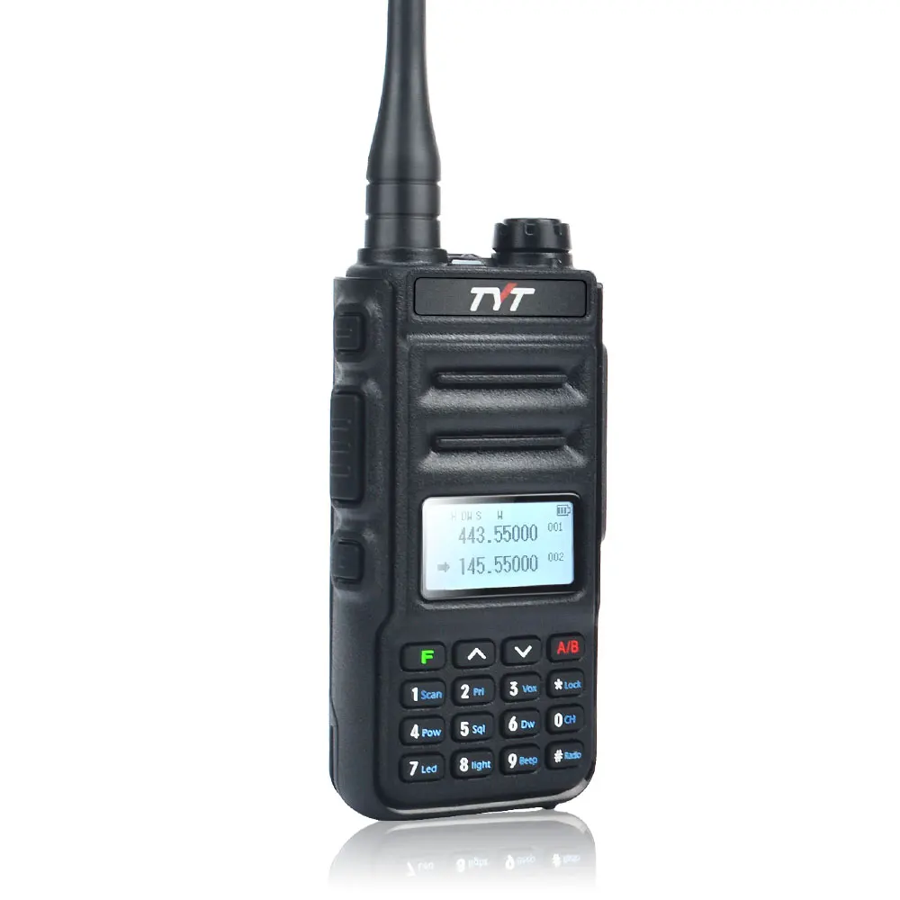 

TYT walkie talkie UHF VHF dual band 136-174MHz 400-480MHz 5W 200CH Scrambler VOX FM two way radio