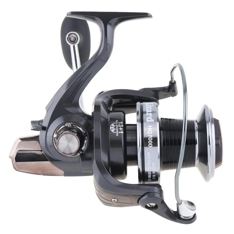 3000-10000 полноразмерная металлическая Рыболовная катушка с длинным забросом для