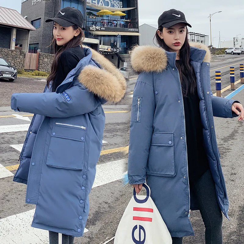 Повседневная теплая Модная длинная парка для женщин 2018 с длинным рукавом