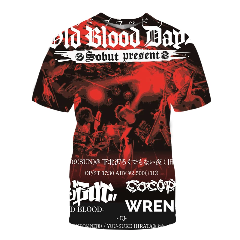 

2021 summer European style men's casual fashion trend pullover T-shirt 3D loose comfortable breathable round neck short sleeve