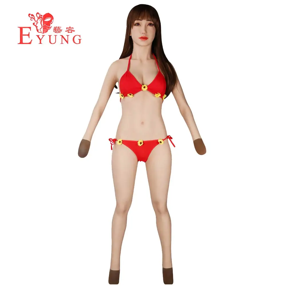 Силиконовый боди с маской Eyung Crossdressing MTF косплей поддельные грудь трусиками и