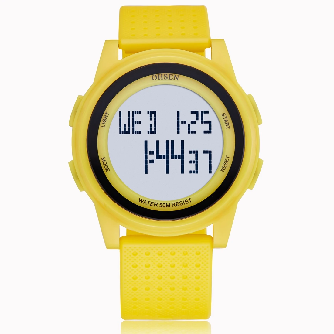 Yellow wristwatch OHSEN цифровые женские наручные часы модные белые водонепроницаемые электронные женские часы спортивные детские подарочные часы relogio feminino - Цвет: Yellow wristwatch