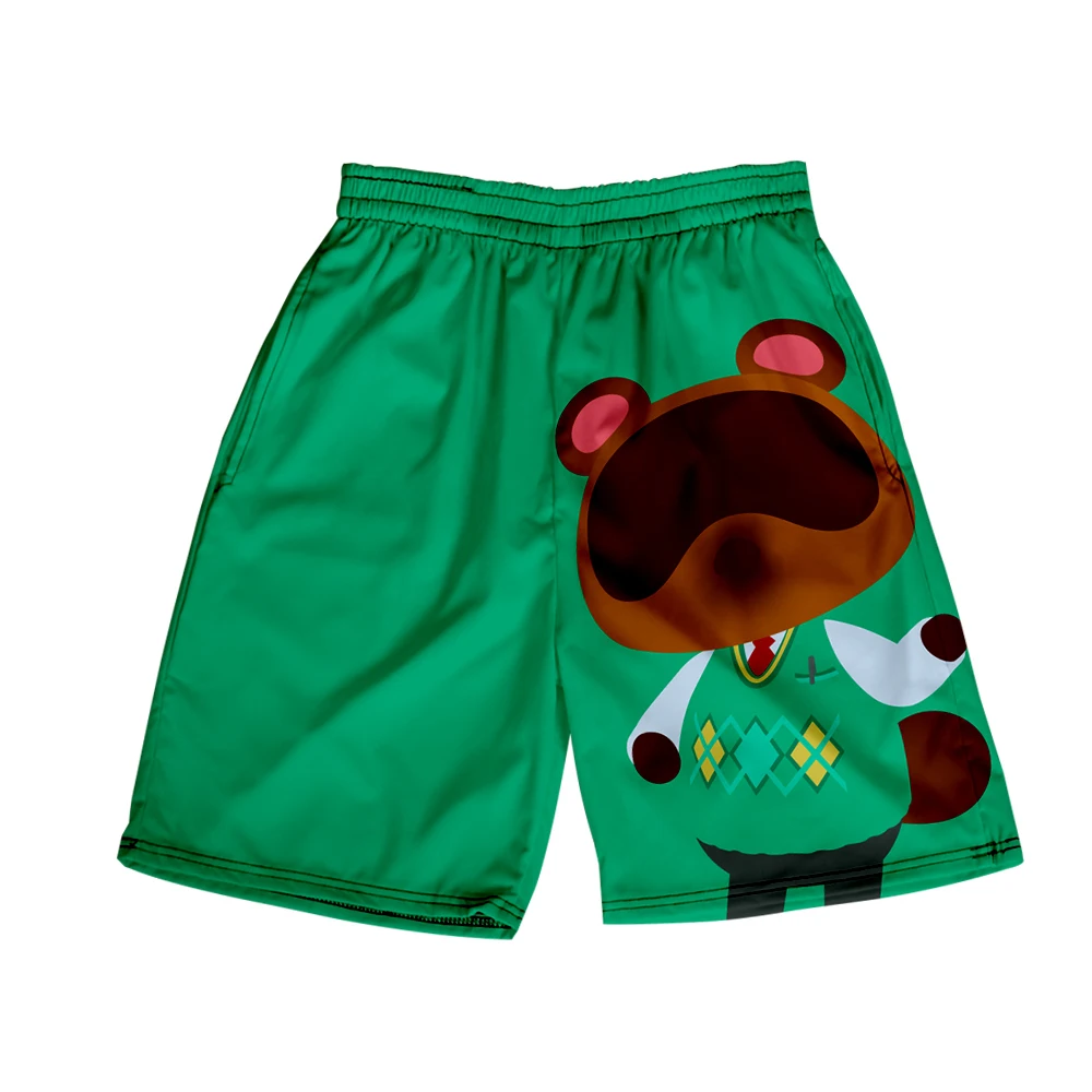 

Hot Green Shorts 3D Animal Crossing Kids Shorts New Summer Men's Beach Pants Cool Suitable Casual Boys Girls 3D Short Pants