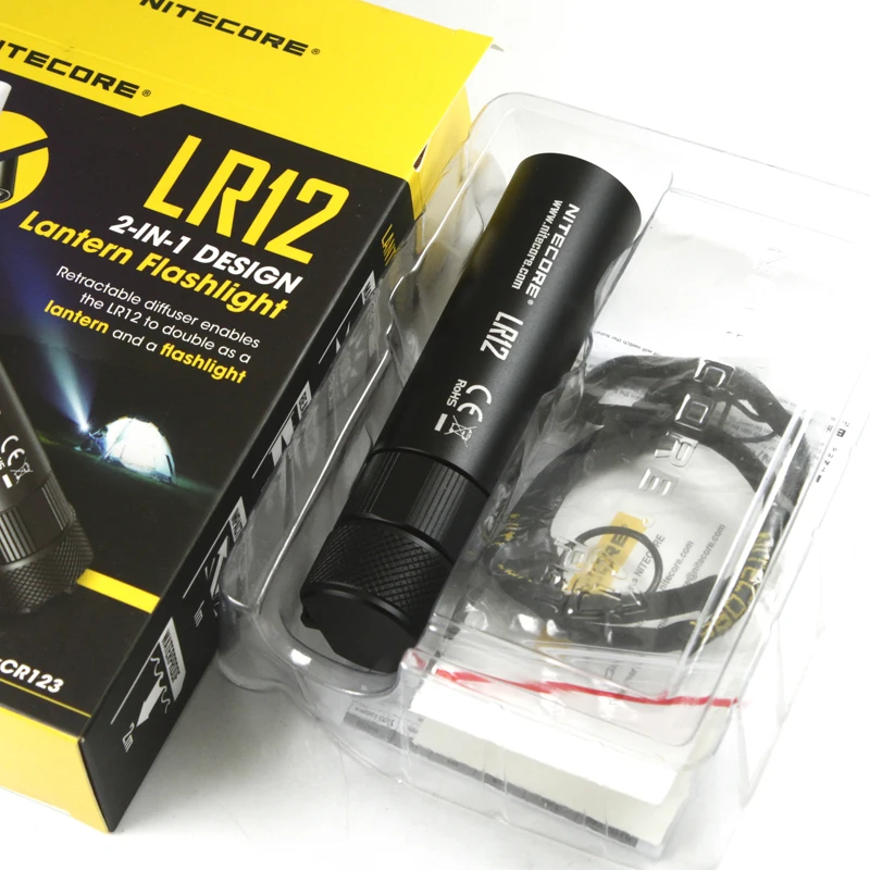 Новое поступление Nitecore LR12 2 в 1 дизайн CREE XP L HD V6 светодиодный 1000 люмен выдвижной