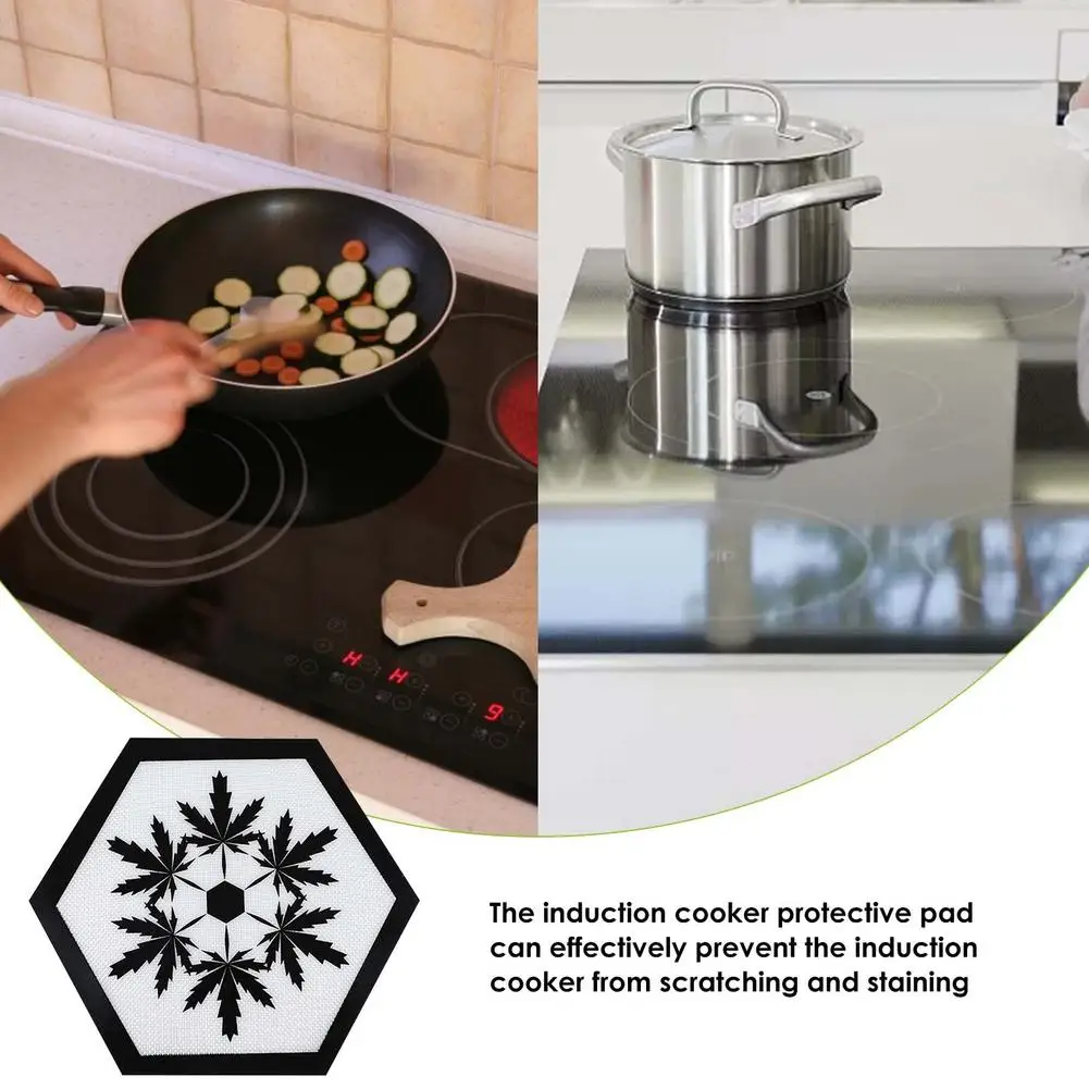 

2022 New Nonslip Silicone Heat Insulated Mats Cooker Top Cover Hot Induction Cooktop Protector Mat Reusable Pad Kitchen Gadgets