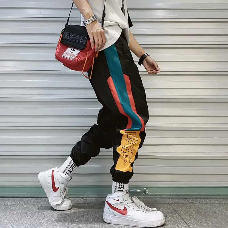 

Брюки-Джоггеры мужские в стиле хип-хоп, повседневные штаны-карго, уличная одежда, шаровары с эластичным поясом, 2022