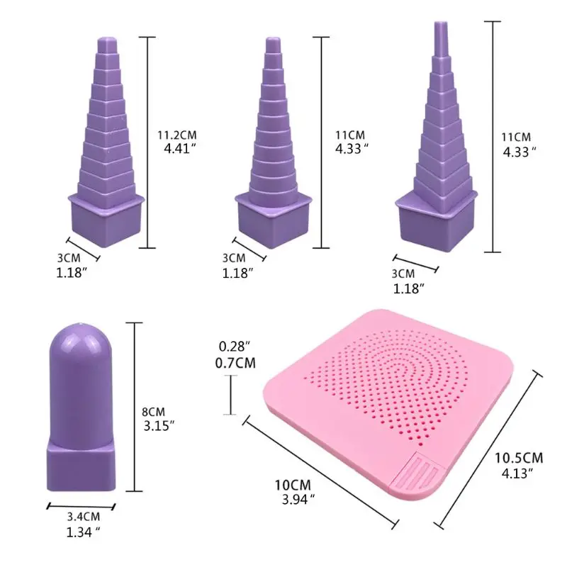 

3 Shapes Handmade Wire Quick Round Square Triangle Spiral Maker Roller Quilling Modeling Tools Jewelry Making Tools