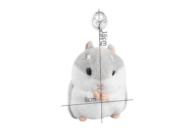 

new Cute 10cm plush Little hamster pretty soft fashion bag pendant Keychain good quality festival christmas gift for friend kid