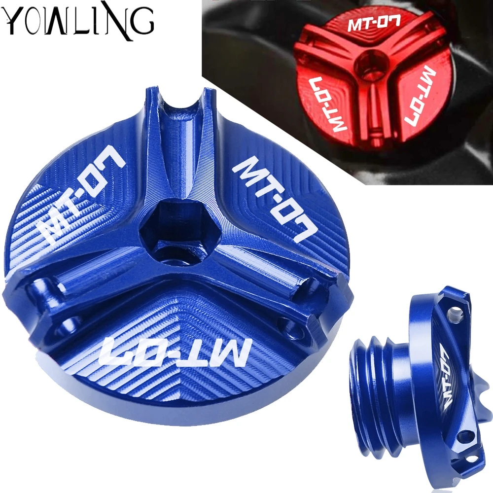 

M19*2.5 Motorcycle Engine Oil Filler Cap Sump Plug Cover Screw Tank Cap Bolt Nut FOR YAMAHA MT-07 MT07 MT 07 2014 2015 2016 2017