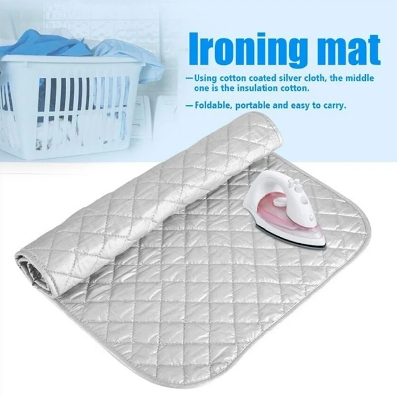 

48*85cm / 60*55cm Ironing Mat Laundry Pad Washer Dryer Cover Board Heat Resistant Blanket Mesh Press Clothes Protect Protector~
