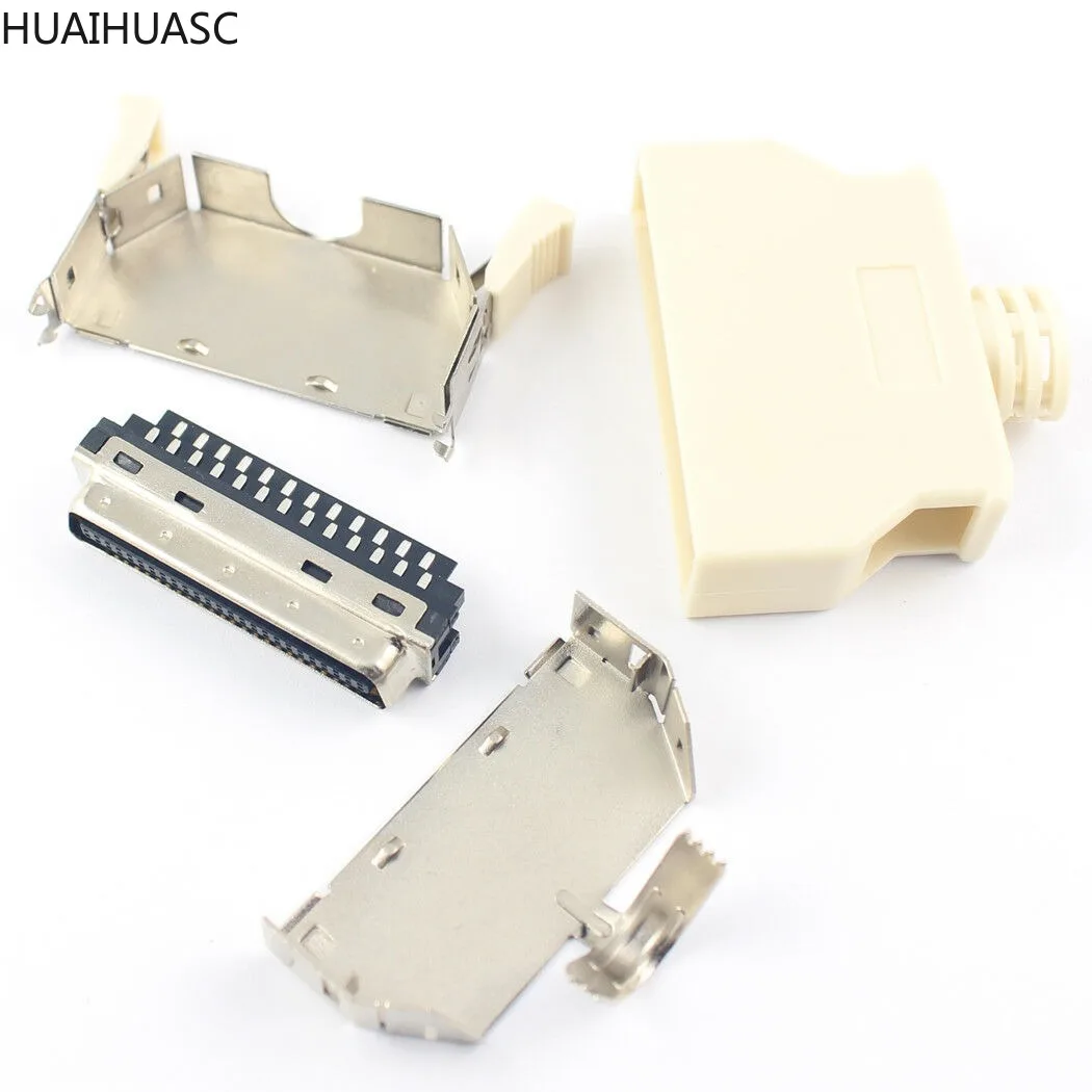 1 шт. SCSI 50 Pin MDR Штекерный разъем оболочка для кабеля в сборе|Соединители| |