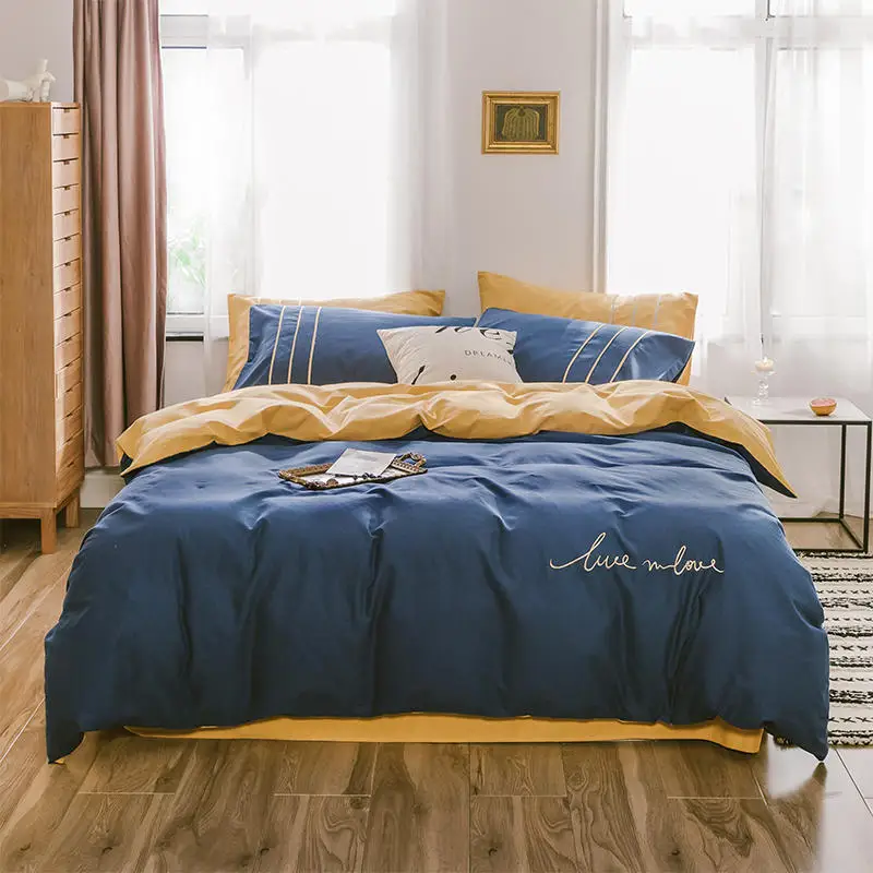 Отель фиксатор чистый цвет 100% хлопок постельное бельё мягкий сатин постельного