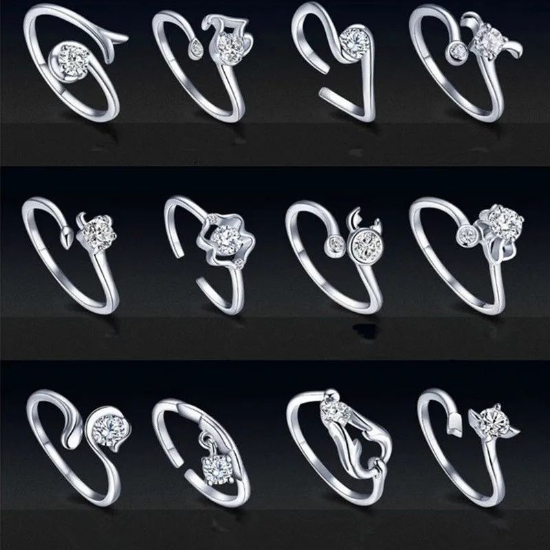 Hot Sale Trendy Ring Shine Adjustable Delicate Twelve Constellations Rings Women Elegant For Party Gift | Украшения и аксессуары