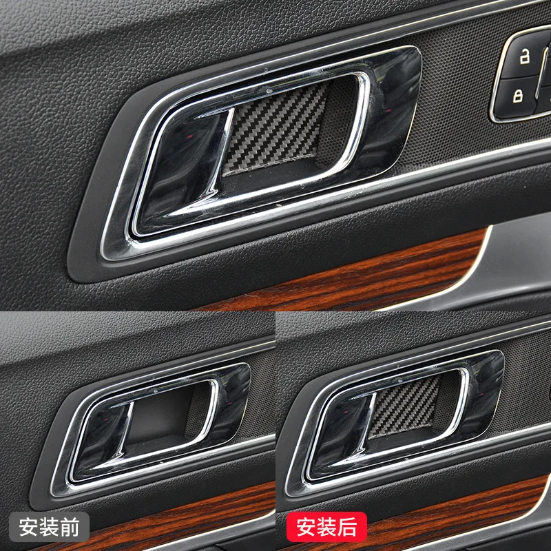 

For Ford Discovery Real Carbon Fiber Other Interior Accessories Door Bowl Frame Trim Stickers Car Stylying